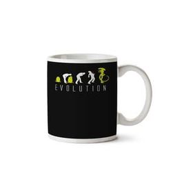 Art Hediye 01 Evolution Of Alien Funny Iki Tarafı Baskılı Kupa Bardak