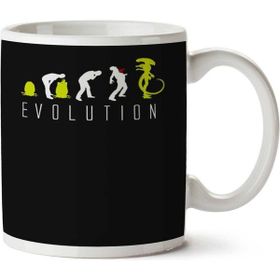 Art Hediye 01 Evolution Of Alien Funny Iki Tarafı Baskılı Kupa Bardak