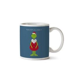 Art Hediye 01 Fake It Till You Make It Grinch Christmas Lord Iki Tarafı Baskılı Kupa Bardak