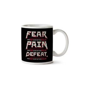 Art Hediye 01 Fear Pain Defeat Does Not Exist Karate Kid Quote Iki Tarafı Baskılı Kupa Bardak