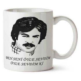 Art Hediye 01 Ferdi Tayfur Ben Seni Öyle Sevdim Sevdim Ki Iki Tarafı Baskılı Kupa Bardak