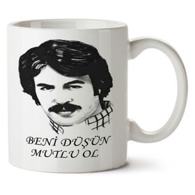Art Hediye 01 Ferdi Tayfur Beni Düşün Mutlu Ol Iki Tarafı Baskılı Kupa Bardak
