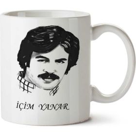 Art Hediye 01 Ferdi Tayfur Içim Yanar Iki Tarafı Baskılı Kupa Bardak