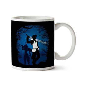 Art Hediye 01 Final Fantasy Orman Siluet Iki Tarafı Baskılı Kupa Bardak