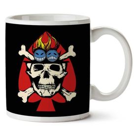Art Hediye 01 Fire Fist Aces Jolly Roger One Piece Iki Tarafı Baskılı Kupa Bardak