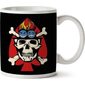Art Hediye 01 Fire Fist Aces Jolly Roger One Piece Iki Tarafı Baskılı Kupa Bardak