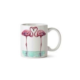 Art Hediye 01 Flamingo Aşk İki Tarafı Baskılı Kupa Bardak
