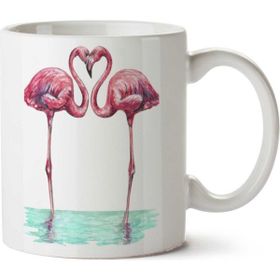 Art Hediye 01 Flamingo Aşk İki Tarafı Baskılı Kupa Bardak
