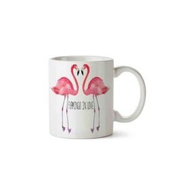 Art Hediye 01 Flamingo Aşk Love İki Tarafı Baskılı Kupa Bardak