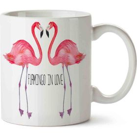 Art Hediye 01 Flamingo Aşk Love İki Tarafı Baskılı Kupa Bardak