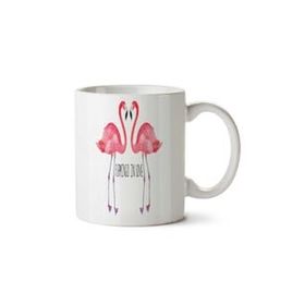 Art Hediye 01 Flamingo Aşk Love İki Tarafı Baskılı Kupa Bardak