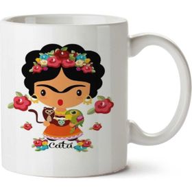 Art Hediye 01 Frida Catu İki Tarafı Baskılı Kupa Bardak