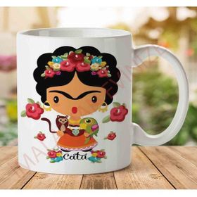 Art Hediye 01 Frida Catu İki Tarafı Baskılı Kupa Bardak
