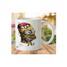 Art Hediye 01 Homer Simpson Bira Kafası İki Tarafı Baskılı Kupa Bardak