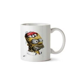 Art Hediye 01 Homer Simpson Bira Kafası İki Tarafı Baskılı Kupa Bardak