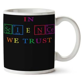 Art Hediye 01 In Science We Trust Güvenilir Bilim Periyodik Cetvel Iki Tarafı Baskılı Kupa Bardak