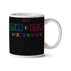 Art Hediye 01 In Science We Trust Güvenilir Bilim Periyodik Cetvel Iki Tarafı Baskılı Kupa Bardak