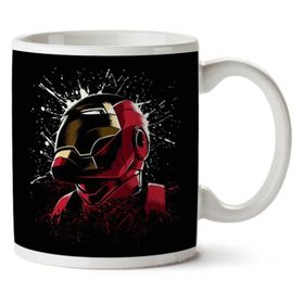 Art Hediye 01 Iron Man Paint Splatter İki Tarafı Baskılı Kupa Bardak