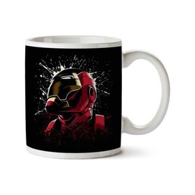 Art Hediye 01 Iron Man Paint Splatter İki Tarafı Baskılı Kupa Bardak