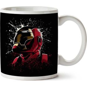 Art Hediye 01 Iron Man Paint Splatter İki Tarafı Baskılı Kupa Bardak