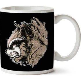 Art Hediye 01 Ive Got Your Back Rocket And Groot Guardians Of The Galaxy İki Tarafı Baskılı Kupa Bardak