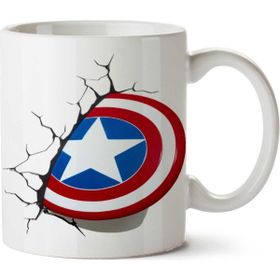 Art Hediye 02 Captain America Marvel İki Tarafı Baskılı Kupa Bardak