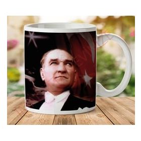 Art Hediye 1-016 Atatürk İki Taraf Baskılı Kupa Bardak