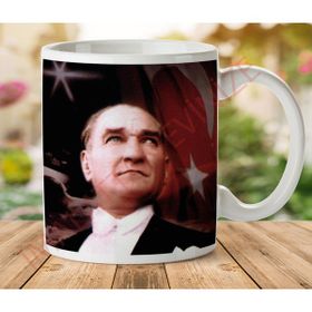 Art Hediye 1-016 Atatürk İki Taraf Baskılı Kupa Bardak