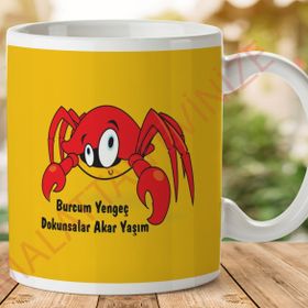 Art Hediye 1-027 Yengeç Burcu Kupa