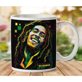 Art Hediye 1-062 BOB MARLEY NO WOMAN İki Tarafı Baskılı Kupa Bardak