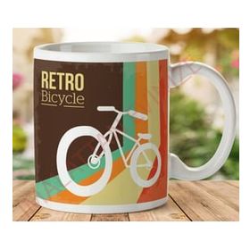 Art Hediye 1-080 Retro Bıcycle İki Tarafı Baskılı Kupa Bardak