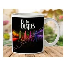 Art Hediye 1-085 THE BEATLES KAPAK İki Tarafı Baskılı Kupa Bardak
