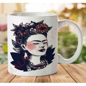 Art Hediye 1-1005 Frida İki Tarafı Baskılı Kupa Bardak
