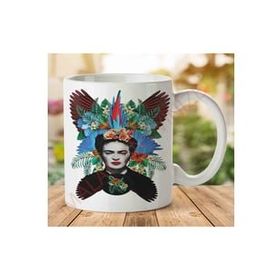 Art Hediye 1-1007 Frida Kahlo Melek İki Tarafı Baskılı Kupa Bardak