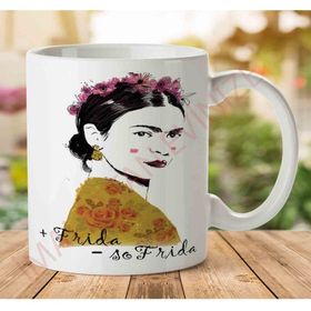Art Hediye 1-1009 Frida Kahlo İki Tarafı Baskılı Kupa Bardak