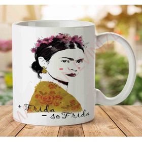 Art Hediye 1-1009 Frida Kahlo İki Tarafı Baskılı Kupa Bardak