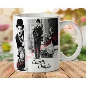 Art Hediye 1-102 Charlie Chaplin İki Tarafı Baskılı Kupa Bardak