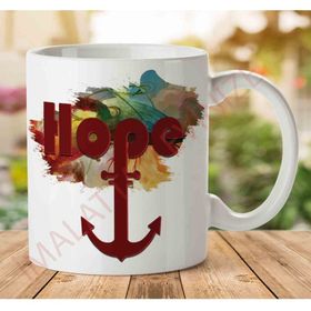 Art Hediye 1-1064 Hope Çapa İki Tarafı Baskılı Kupa Bardak