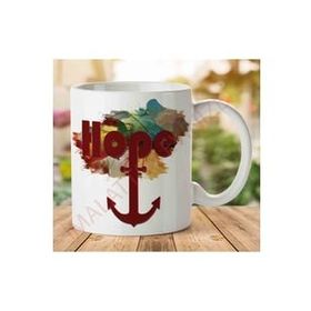 Art Hediye 1-1064 Hope Çapa İki Tarafı Baskılı Kupa Bardak