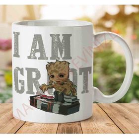 Art Hediye 1-1069 I Am Groot İki Tarafı Baskılı Kupa Bardak