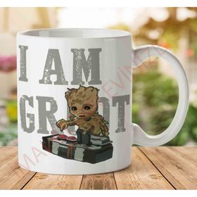 Art Hediye 1-1069 I Am Groot İki Tarafı Baskılı Kupa Bardak