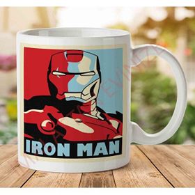 Art Hediye 1-1076 Iron Man Marvel İki Tarafı Baskılı Kupa Bardak