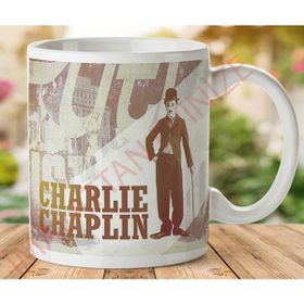 Art Hediye 1-108 CHERLIE CHAPLIN İki Tarafı Baskılı Kupa Bardak