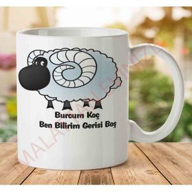 Art Hediye 1-1097 Koç Burcu İki Tarafı Baskılı Kupa Bardak