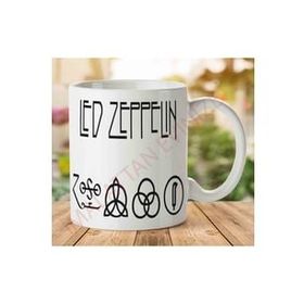 Art Hediye 1-1127 LED Zeppelin İki Tarafı Baskılı Kupa Bardak