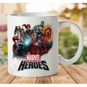 Art Hediye 1-1135 Marvel Kahramanlar İki Tarafı Baskılı Kupa Bardak