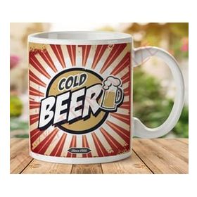 Art Hediye 1-114 Cold Beer İki Tarafı Baskılı Kupa Bardak