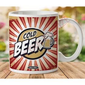Art Hediye 1-114 Cold Beer İki Tarafı Baskılı Kupa Bardak