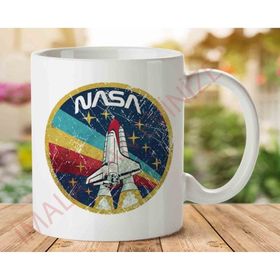 Art Hediye 1-1153 NASA Roket İki Tarafı Baskılı Kupa Bardak