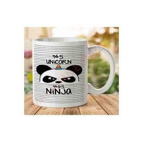Art Hediye 1-1158 Panda Unicorn İki Tarafı Baskılı Kupa Bardak